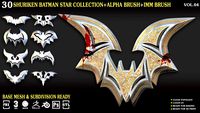 30 Shuriken_Batman_Star_Collection_Vol_04_(UV / IMM /Alpha / OBJ / FBX / .BLEND / 3DSMAX / C4D / STL /PNG)