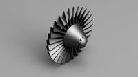 GE TF34 Fan Blade and Nose Cone