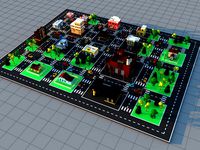 CuteCartoon Village constructor Collection Low Poly