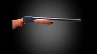 Shotgun Remington 870 low-poly
