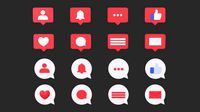 Bubble Notification Icon Set