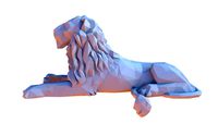 Low poly cartoon lion