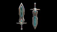 Stylized low-poly sword
