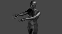 Man outstretched hands