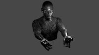 Man outstretched hands grid