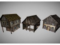 Medieval buildings pack 3D Model