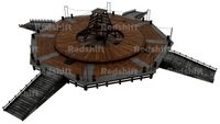 Chinese style ancient architecture Sacrifice table platform square N