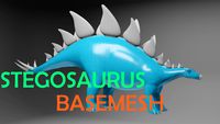 stegosaurus base mesh obj