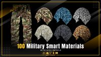 100 Military Fabric Smart Materials with high details