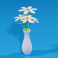 Flowers and Vase 3D model