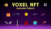 VOXEL NFT Animated Objects for Blender