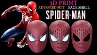 SPIDER MAN FACESHELL FOR 3D PRINTING-STL FBX ZTL