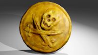 Pirate Lowpoly Gold Coin