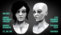 Female Bust 3D model