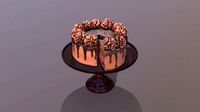 Sliced Chocolate Gateau
