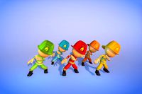 Cartoony Cute Fireman Character Pack Hyper Casual