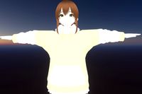 Cute Anime Girl Game Ready Low poly 3D model - Ena