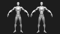 Stylized male base mesh