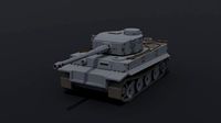 Cartoon Polygonal VI Tiger I
