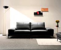 Switch wide 3 person natural cotton leather cowhide sofa