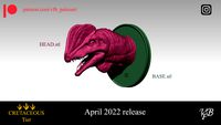 Dilophosaurus Head - Statue for 3D printing