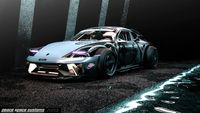 Porsche 911 992 Cyberpunk Custom 3D model