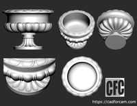 Decorative vase - 3d model for CNC - DecorativeVase003