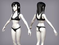 Cartoon female character Lora base mesh