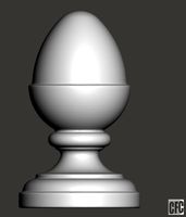 WoodCarving Finial - 3d model for CNC - FinialCFC02