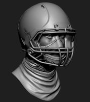 Football NFL gear Helmet 3D printable Zbrush file