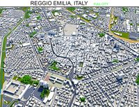 Reggio city Emilia Italy 3d model 30km