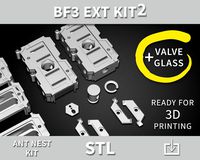 3D model BF3 ext KIT2 valve and glass for Ant Nest formicarium auto wet for ant stl file for all 3D printers