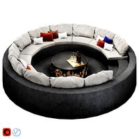 backyard seating · backyard sofa · cafe seating · circle seating · circle sofa · curved sofa · garden seating · garden sofa · landscape sofa · outdoor seating · round sofa · Sofa