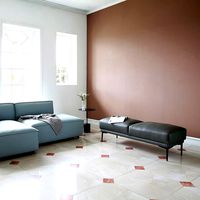 Campbell Genuine Leather Sofa Bench