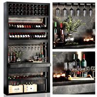 wineshelf, cabinet, desplayshelf, minibar, wardrobe, winecellar, bar, restaurant, decor, bottle
