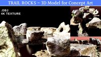 Rocks Trail - 3D Assets for Concept Art