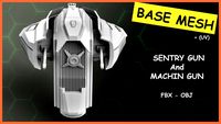 BaseMesh Vol 1_ SentryGuns (+ UV)