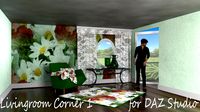 Livingroom Corner 1 for DAZ Studio