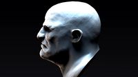 Stylized Male Head Bust
