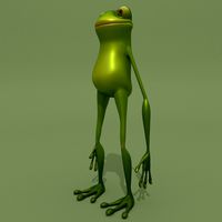 Cartoon Frog with Cool Buttocks