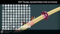 107 Tsuba geometry for Katana