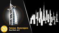 20 Famous Skyscrapers Base Mesh Vol.4
