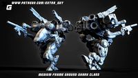 Shark Class Combat Mech Over 85mm Height