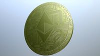 ETHEREUM COIN low-poly PBR