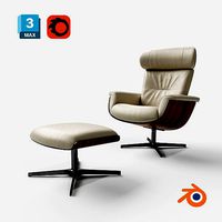 Alberta Armachair Pouf - Honolulu