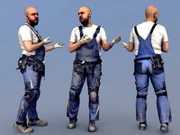 Photorealistic Construction Worker Character