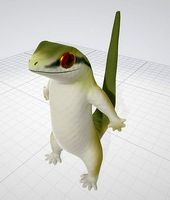LIZARD GECKO 3d model PBR TEXTURED includes Hi Poly model