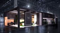 10x25 Exhibiton Stand 3D Model 3 Sides Open Booth