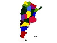 Political Map of Argentina 3D model