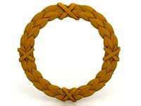 Wreath Emblem Gold 3D